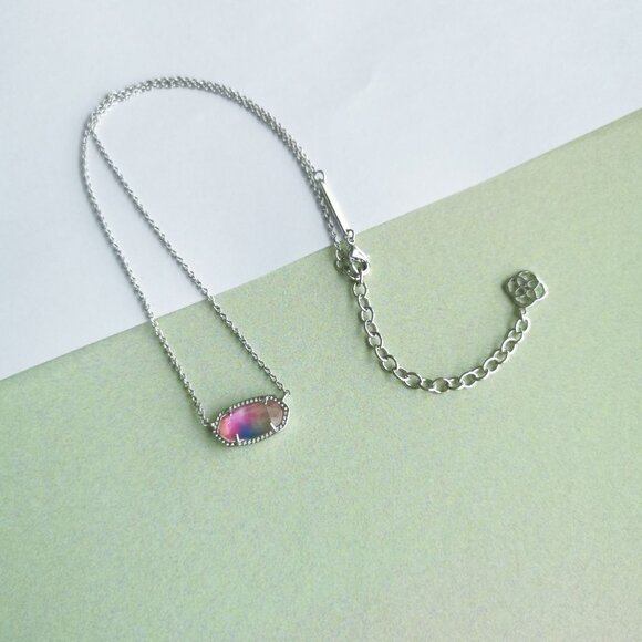 Kendra Scott Elisa Watercolor Necklace - Silver - Picture 3 of 3